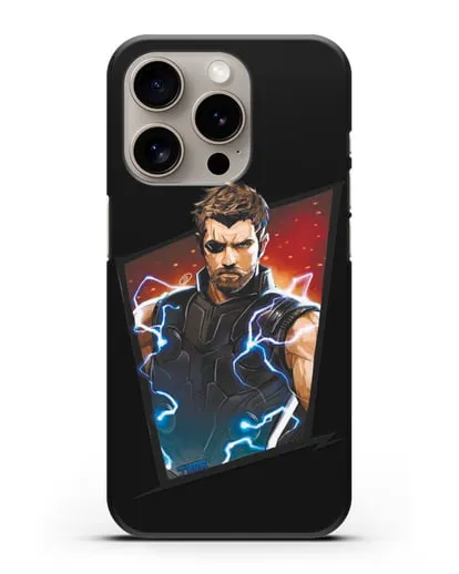 Чехол с иллюстрацией Тор в повязке силиконовый для iPhone 15 Pro