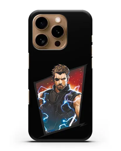 Чехол с иллюстрацией Тор в повязке силиконовый для iPhone 16 Pro