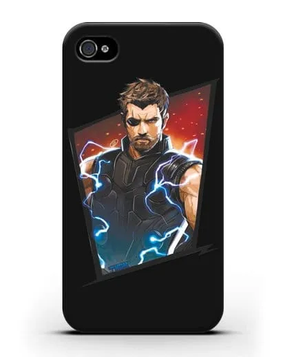 Чехол с иллюстрацией Тор в повязке силиконовый для iPhone 4/4s