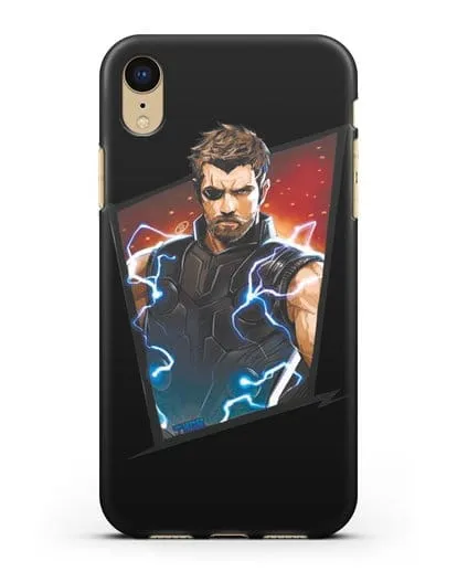 Чехол с иллюстрацией Тор в повязке силиконовый для iPhone XR