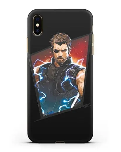 Чехол с иллюстрацией Тор в повязке силиконовый для iPhone XS Max