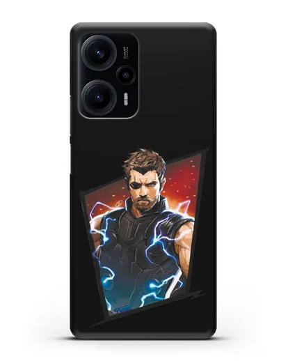 Чехол с иллюстрацией Тор в повязке силиконовый для Xiaomi Poco F5