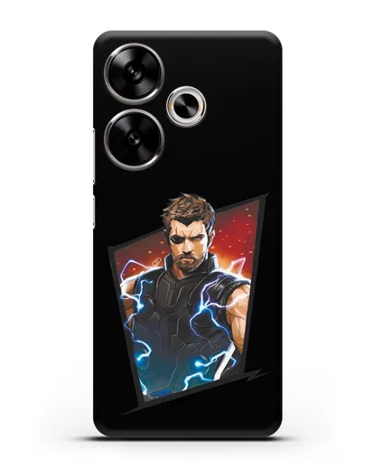 Чехол с иллюстрацией Тор в повязке силиконовый для Xiaomi Poco F6