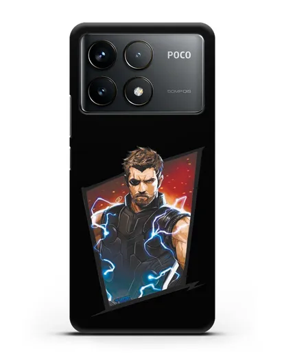 Чехол с иллюстрацией Тор в повязке силиконовый для Xiaomi Poco F6 Pro