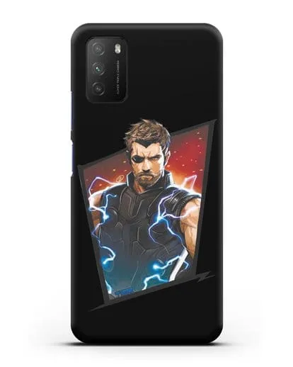 Чехол с иллюстрацией Тор в повязке силиконовый для Xiaomi Poco M3