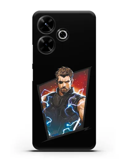 Чехол с иллюстрацией Тор в повязке силиконовый для Xiaomi Poco M6