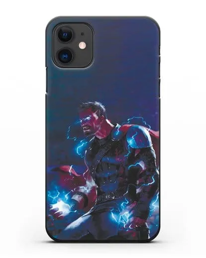 Чехол Тор - бог грома и молний силиконовый для iPhone 11