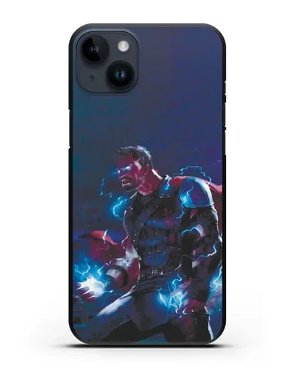 Чехол Тор - бог грома и молний силиконовый для iPhone 14 Plus