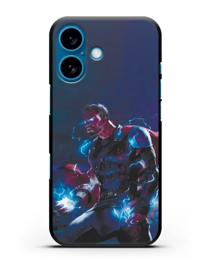 Чехол Тор - бог грома и молний силиконовый для iPhone 16