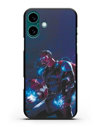Чехол Тор - бог грома и молний силиконовый для iPhone 16 Plus