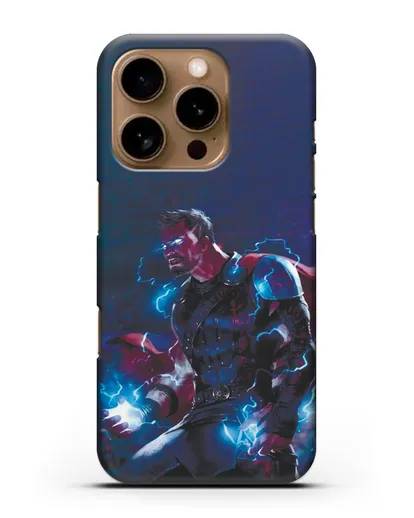 Чехол Тор - бог грома и молний силиконовый для iPhone 16 Pro
