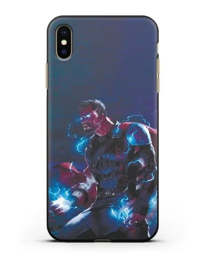Чехол Тор - бог грома и молний силиконовый для iPhone XS Max