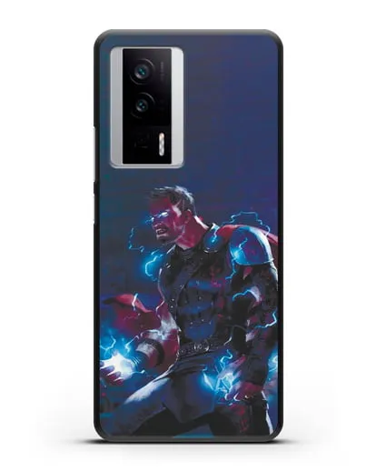 Чехол Тор - бог грома и молний силиконовый для Xiaomi Poco F5 Pro