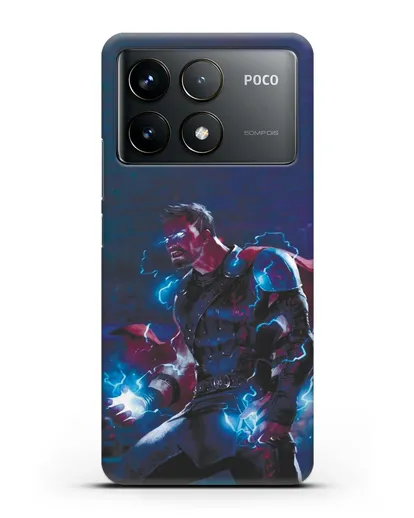 Чехол Тор - бог грома и молний силиконовый для Xiaomi Poco F6 Pro