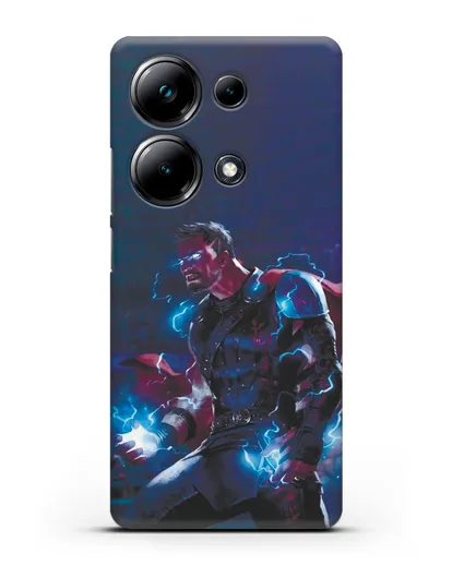 Чехол Тор - бог грома и молний силиконовый для Xiaomi Poco M6 Pro