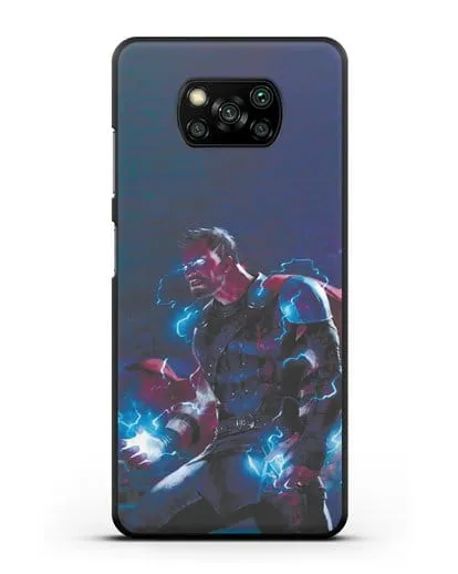Чехол Тор - бог грома и молний силиконовый для Xiaomi Poco X3 Pro