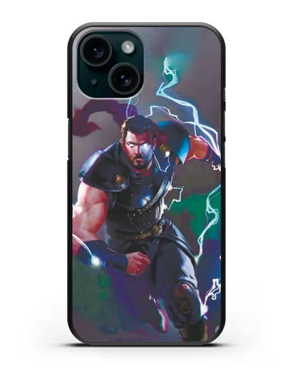 Чехол Тор бежит на помощь силиконовый для iPhone 15