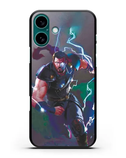 Чехол Тор бежит на помощь силиконовый для iPhone 16 Plus