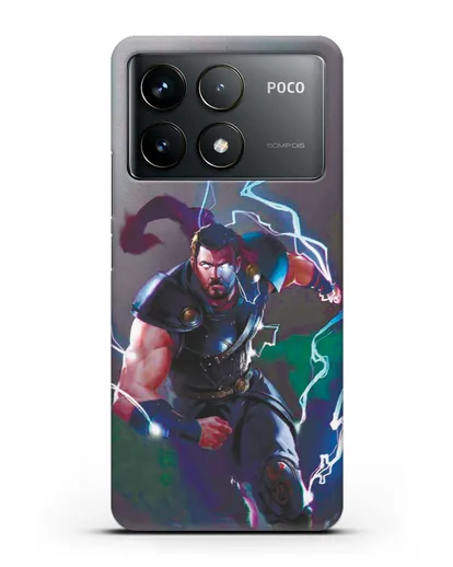 Чехол Тор бежит на помощь силиконовый для Xiaomi Poco F6 Pro