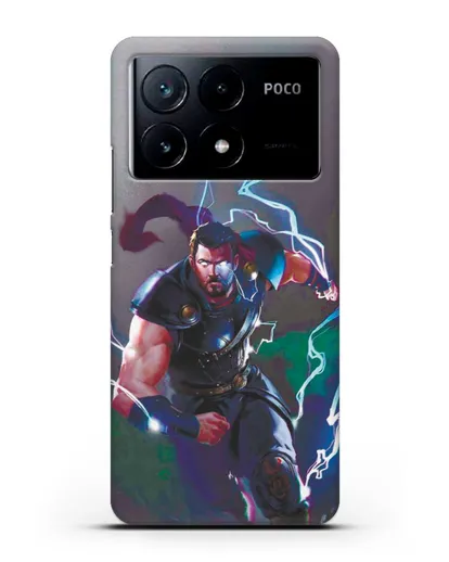 Чехол Тор бежит на помощь силиконовый для Xiaomi Poco X6 Pro