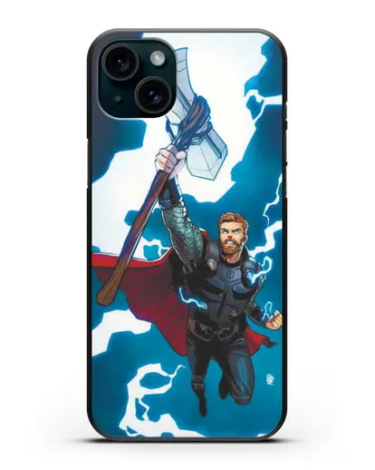 Чехол Тор с молотом силиконовый для iPhone 15 Plus