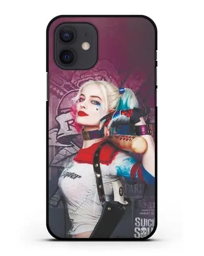 Чехол Харли Квинн (Harley Quinn) с битой силиконовый для iPhone 12
