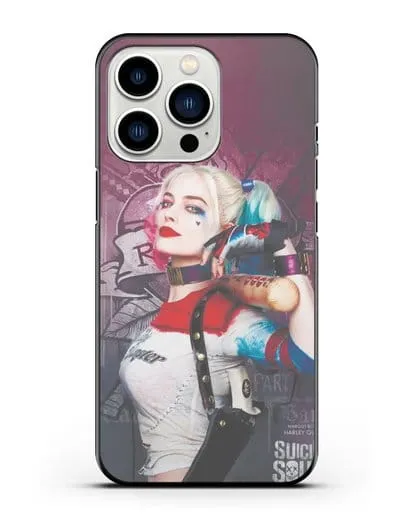 Чехол Харли Квинн (Harley Quinn) с битой силиконовый для iPhone 13 Pro