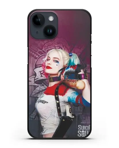 Чехол Харли Квинн (Harley Quinn) с битой силиконовый для iPhone 14
