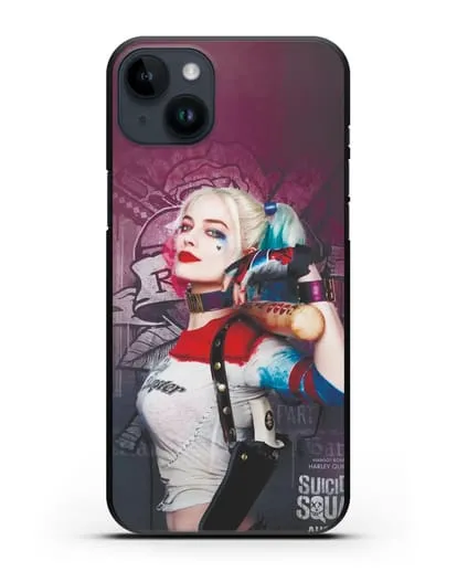 Чехол Харли Квинн (Harley Quinn) с битой силиконовый для iPhone 14 Plus