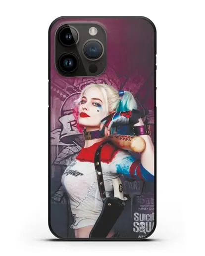 Чехол Харли Квинн (Harley Quinn) с битой силиконовый для iPhone 14 Pro Max