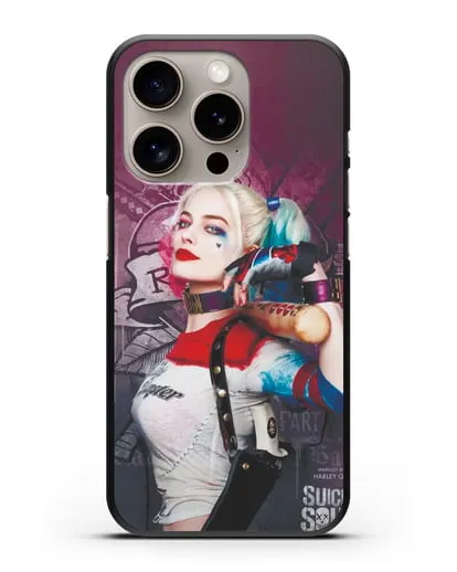 Чехол Харли Квинн (Harley Quinn) с битой силиконовый для iPhone 15 Pro