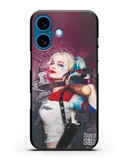 Чехол Харли Квинн (Harley Quinn) с битой силиконовый для iPhone 16