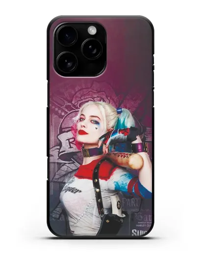 Чехол Харли Квинн (Harley Quinn) с битой силиконовый для iPhone 16 Pro Max