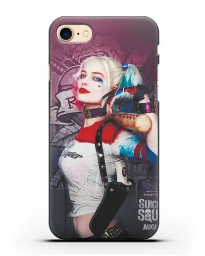 Чехол Харли Квинн (Harley Quinn) с битой силиконовый для iPhone 7