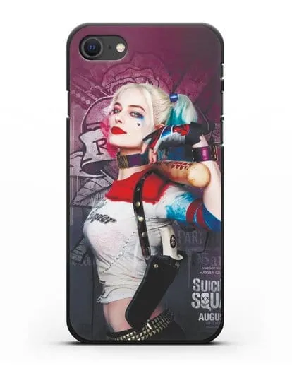 Чехол Харли Квинн (Harley Quinn) с битой силиконовый для iPhone SE 2020