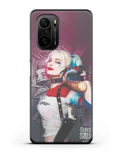 Чехол Харли Квинн (Harley Quinn) с битой силиконовый для Xiaomi Poco F3 Pro