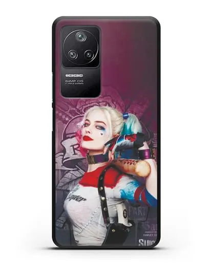 Чехол Харли Квинн (Harley Quinn) с битой силиконовый для Xiaomi Poco F4