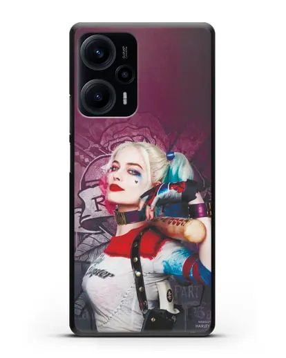 Чехол Харли Квинн (Harley Quinn) с битой силиконовый для Xiaomi Poco F5