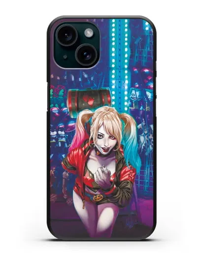 Чехол Харли Квинн (Harley Quinn) с молотком силиконовый для iPhone 15