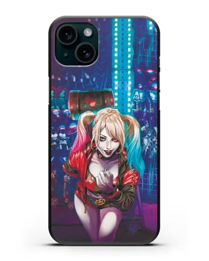 Чехол Харли Квинн (Harley Quinn) с молотком силиконовый для iPhone 15 Plus