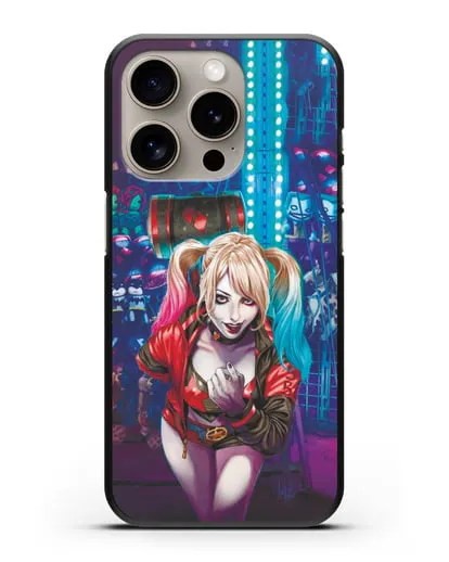 Чехол Харли Квинн (Harley Quinn) с молотком силиконовый для iPhone 15 Pro