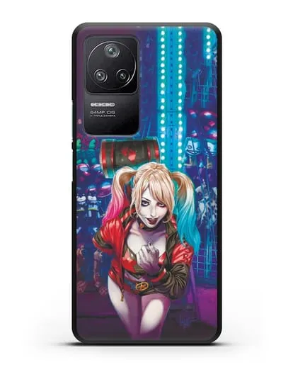 Чехол Харли Квинн (Harley Quinn) с молотком силиконовый для Xiaomi Poco F4