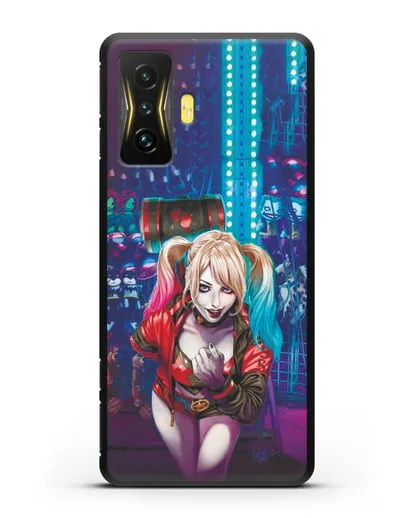 Чехол Харли Квинн (Harley Quinn) с молотком силиконовый для Xiaomi Poco F4 GT
