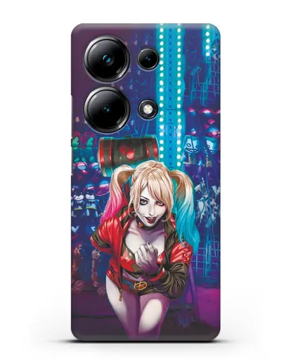 Чехол Харли Квинн (Harley Quinn) с молотком силиконовый для Xiaomi Poco M6 Pro