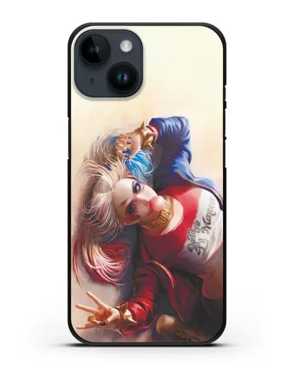 Чехол Лежащая Харли Квинн (Harley Quinn) силиконовый для iPhone 14