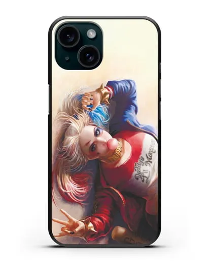 Чехол Лежащая Харли Квинн (Harley Quinn) силиконовый для iPhone 15