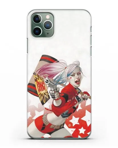Чехол Харли Квинн (Harley Quinn) стреляет силиконовый для iPhone 11 Pro