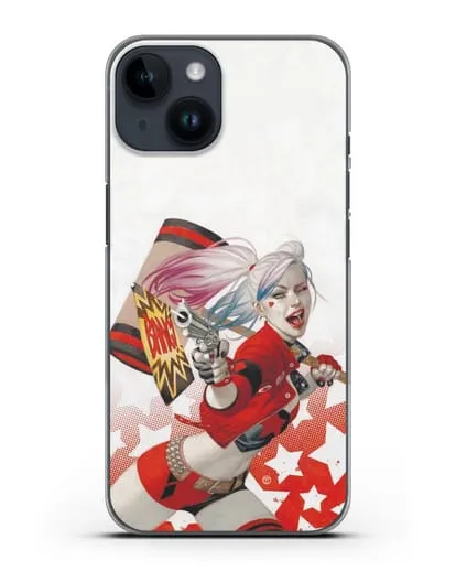 Чехол Харли Квинн (Harley Quinn) стреляет силиконовый для iPhone 14