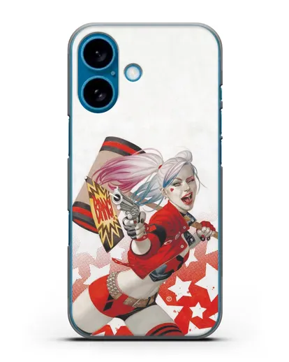 Чехол Харли Квинн (Harley Quinn) стреляет силиконовый для iPhone 16
