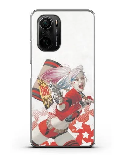 Чехол Харли Квинн (Harley Quinn) стреляет силиконовый для Xiaomi Poco F3